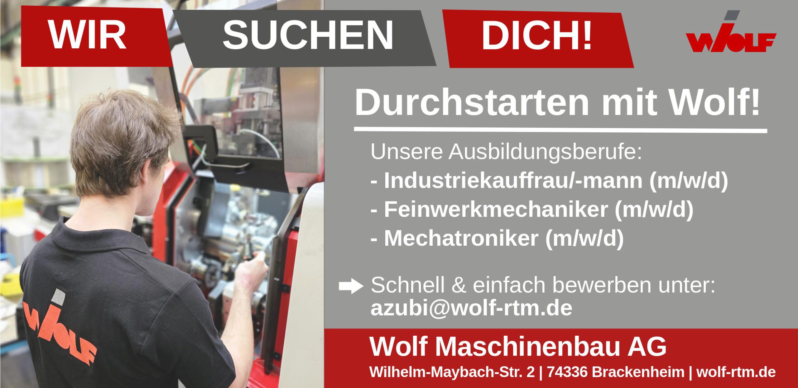 Azubi Flyer Wolf Maschinenbau AG